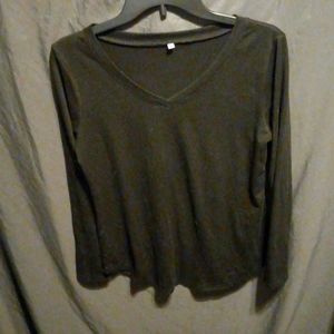 Long sleeve black v-neck shirt size small